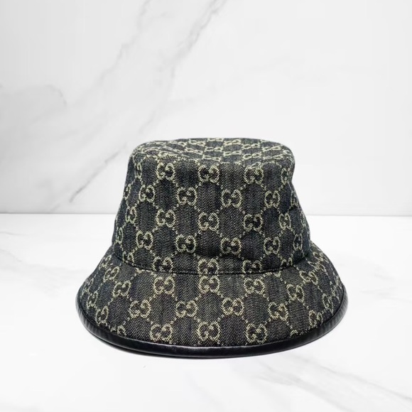 New Gucci GG denim bucket hat - Picture 1 of 4